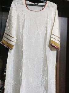 Elegant White Branded Kurta