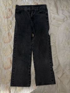 Vintage Black Wash Wide Leg Jeans