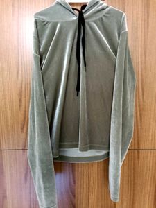 Velvet Hoodie Top