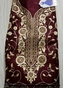 Heavy Embroidery Bridal Party Wear Dress