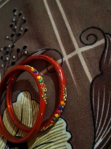 Red &amp; Gold Bangles