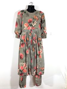 Green Printed Kurta Set (Women’s)