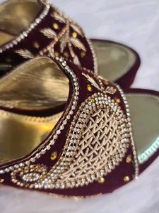 Ethnic Maroon Heels