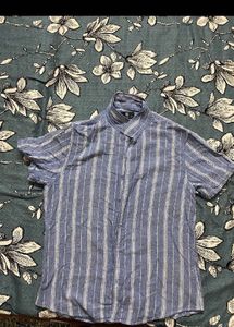 HERE&amp;NOW Men Slim Fit OpaqueStripedCubanCollar C