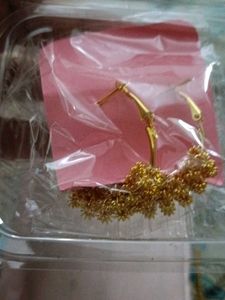 Gold Floral Hoop Earrings