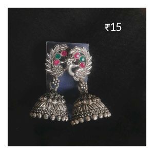 Peacock Jhumka Earrings