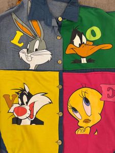 Looney Tunes Patchwork Oversized Shirt