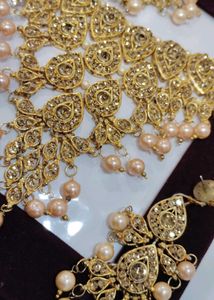 Elegant Gold-Tone Indian Jewelry Set