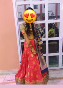 Banarsi Silk Lengha With Beautiful Dupatta