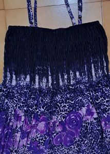 Tube Midi Dress For Women Purple Color