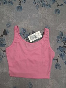 Pink Shein Crop Tank Top