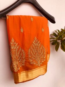 Elegant Orange Saree