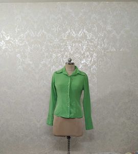 Vintage Green Button-Down Shirt