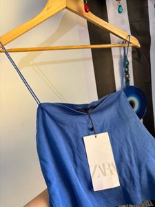 Zara String Cami Strappy Crop Top