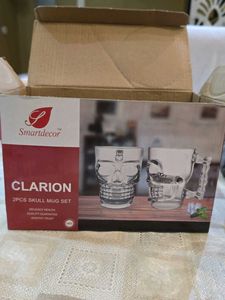 Skull Design Glass Mugs - Set of 2
