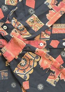 Patterned Button-Down Shirt