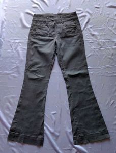 Grey Bell Bottom Pant For Women