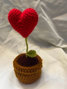 Crochet Heart Pot