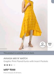 Yellow Aavasa Daily Wear Top