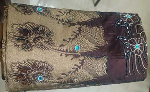 Elegant Saree with Blue Stone & Sequins