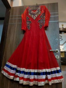 Red Anarkali Dress