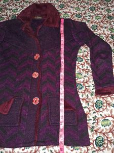 Vintage Chevron Knit Coat