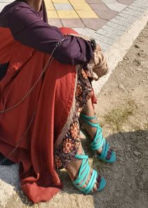 Stylish green heels footwear