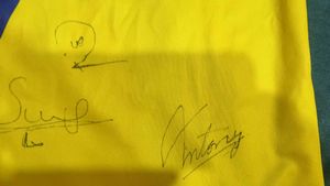 CR7 jersey signed by Sadio Mane,Antony,Michael O.