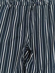 Zudio Navy Blue and White Stripes Palazzo (Women)