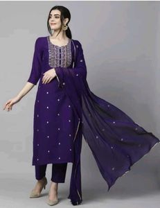 Elegant Purple Kurta Set