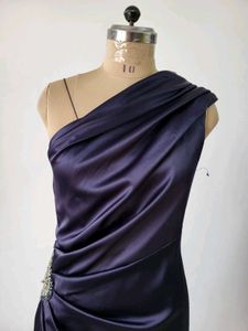 One-Shoulder Satin Dress