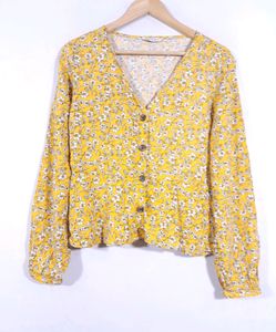Mustered Floral Printed Top (Women's)