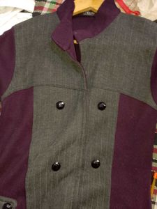 Stylish Green &amp; Purple Coat