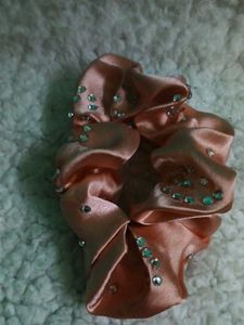 Embellished Satin Scrunchies
