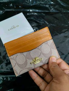 Coach Card Holder &#34; Brown &#34;