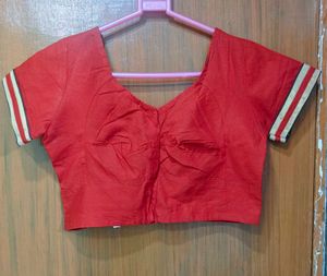 Red Ethnic Blouse