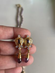 Purple Coloured Jwellery Set