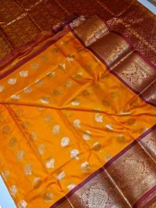 Elegant Yellow Banarasi Saree