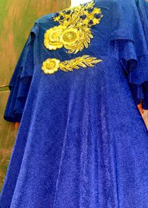 Heavy Blue Embellished Gown with CanCan inside❤️