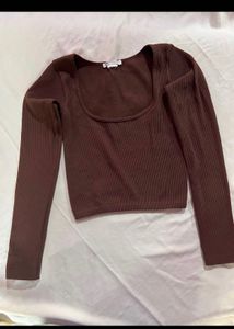 ZARA ribbed Fitted Stretchable Top