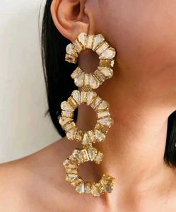 Lcd Golden Long Earrings