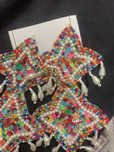 Multicolour White Lightweight Earings