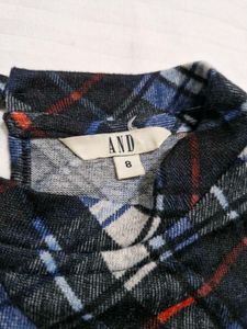 Plaid Long Sleeve Dress Size8