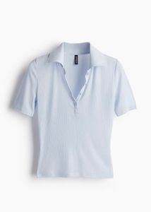 Light Blue Polo Top