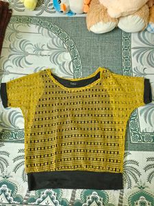 Yellow Net Top