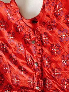 2 Kurty Red &amp;black Cotton