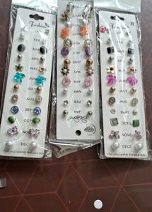 earrings studs pack Of 3 packets
