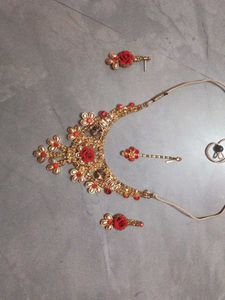 Red & Gold Jewelry Set