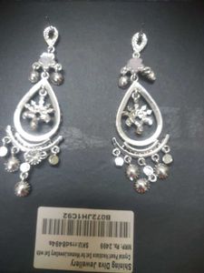 Silver Color Statement Danglers