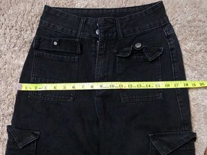 Black Cargo Jeans